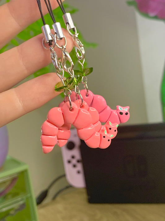 Caterpillar Phone Charm