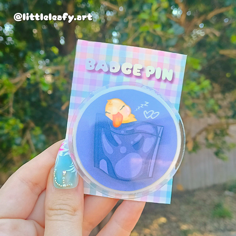 Sleepy Pocket Ducky | Badge Pin
