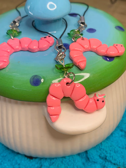 Caterpillar Phone Charm