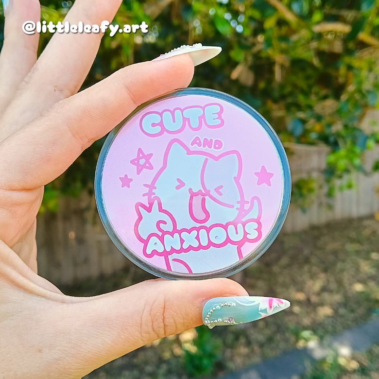 Cute And Anxious | Badge Pin