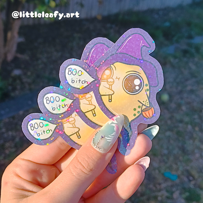 Boo Tadpole Wizard | Holographic Stickers