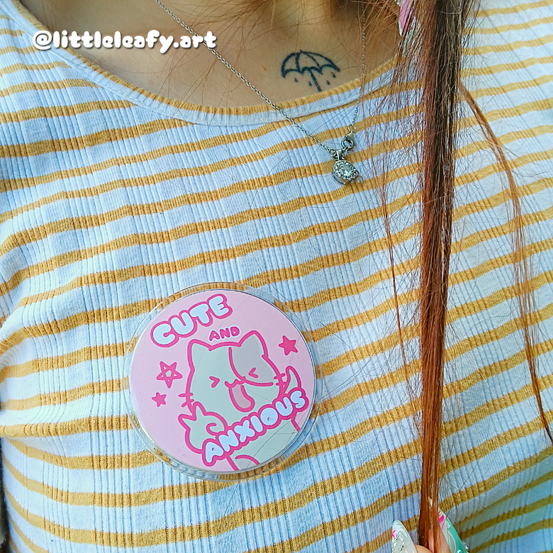 Cute And Anxious | Badge Pin