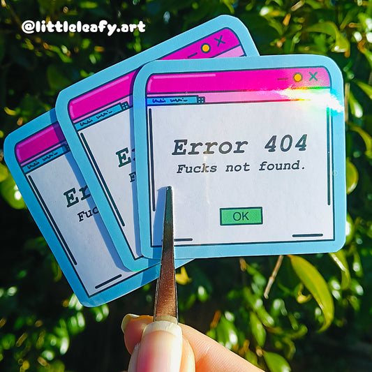 Error 404 | Holographic Stickers
