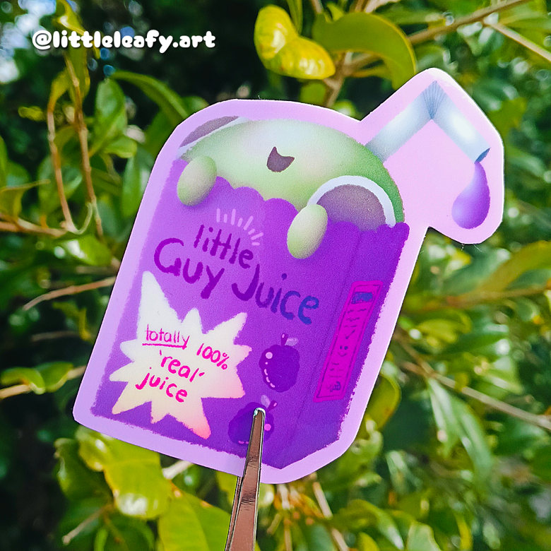Little Guy Juice | Clear & Holographic Stickers