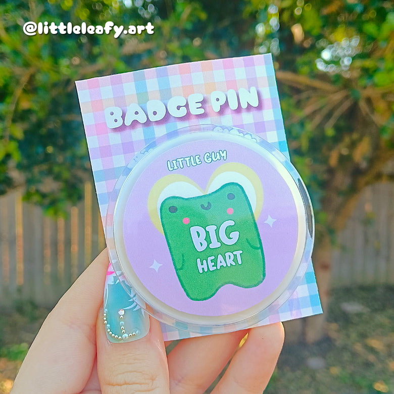 Little Guy Big Heart Froggy | Badge Pin