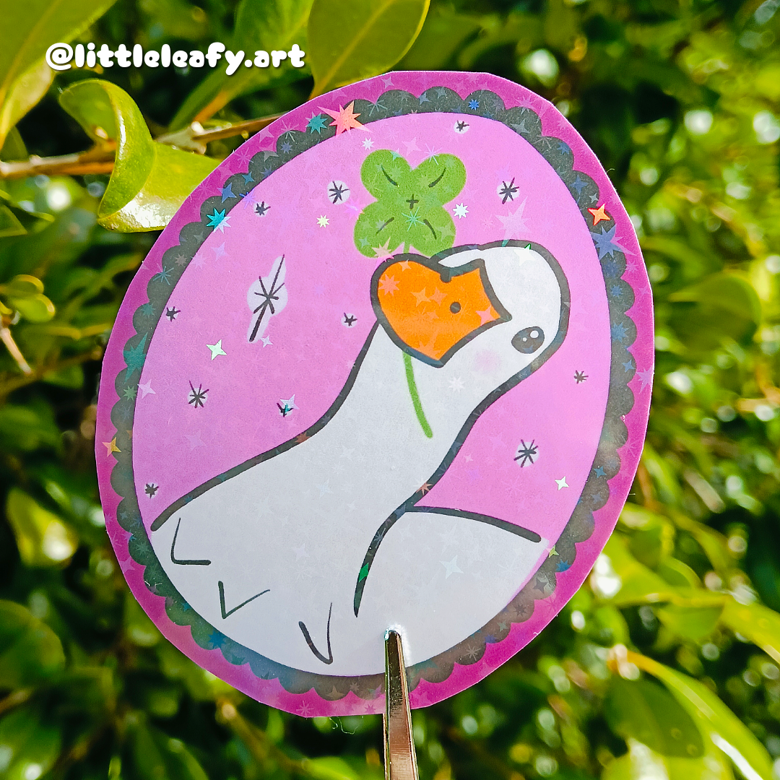 Lucky Duck | Holographic Stickers
