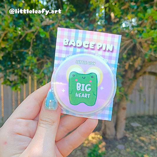 Little Guy Big Heart Froggy | Badge Pin