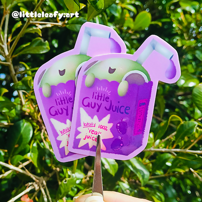 Little Guy Juice | Clear & Holographic Stickers