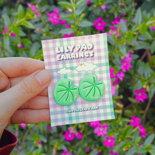 Lily Pad Stud Earrings