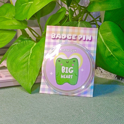 Little Guy Big Heart Froggy | Badge Pin